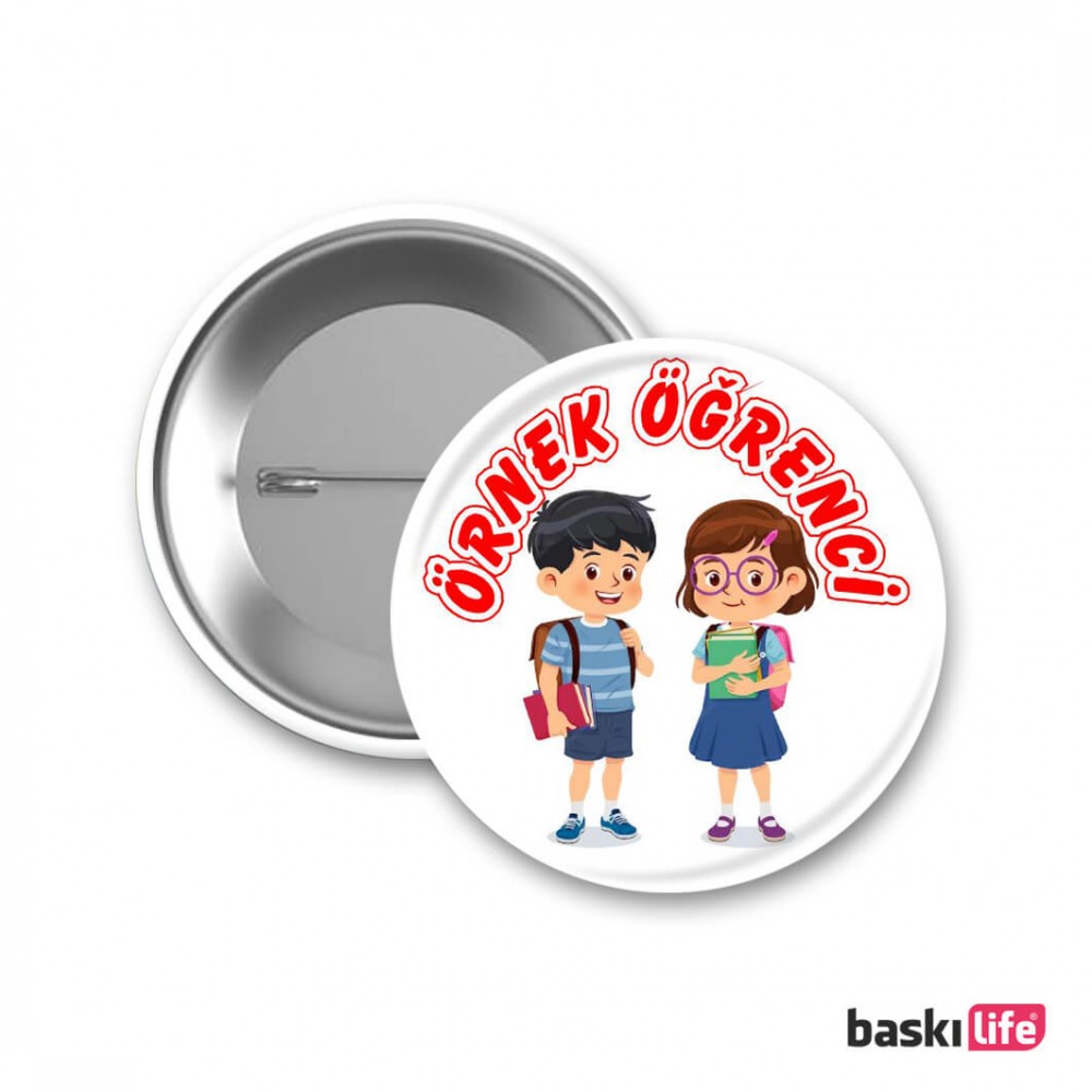 Örnek Öğrenci İğneli Rozet Okul Temalı 58 mm - 1 Adet Örnek Öğrenci İğneli Rozet Okul Temalı 58 mm - 1 Adet
