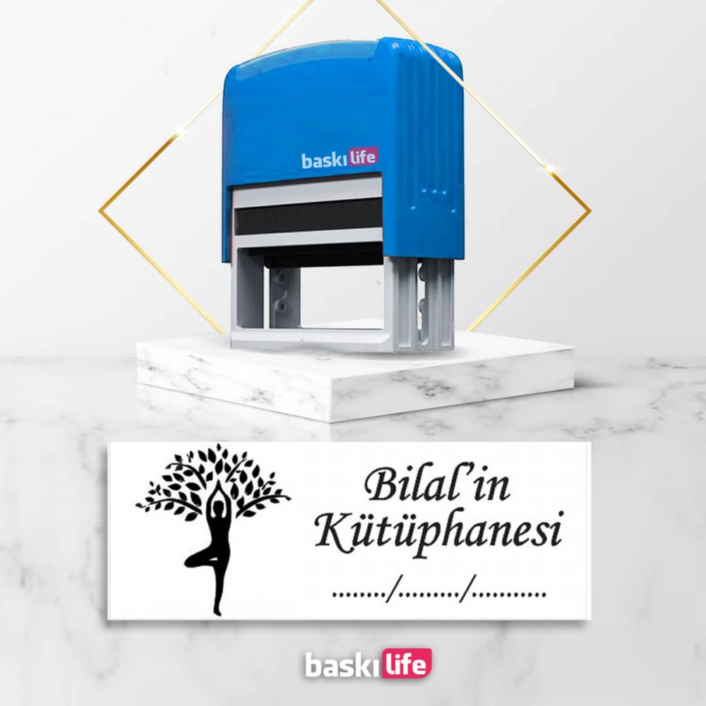 Ağaç İnsan Otomatik Kitap Mührü Kitap Damgası Kişiye Özel Kaşe  Ağaç İnsan Otomatik Kitap Mührü Kitap Damgası Kişiye Özel Kaşe