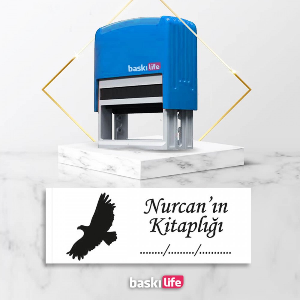 Kartal Otomatik Kitap Mührü Kitap Damgası Kişiye Özel Kaşe 