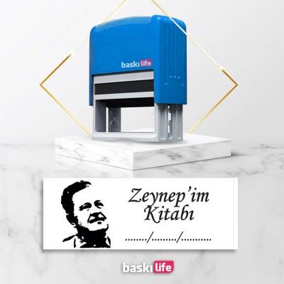 Yazar Otomatik Kitap Mührü Kitap Damgası Kişiye Özel Kaşe
