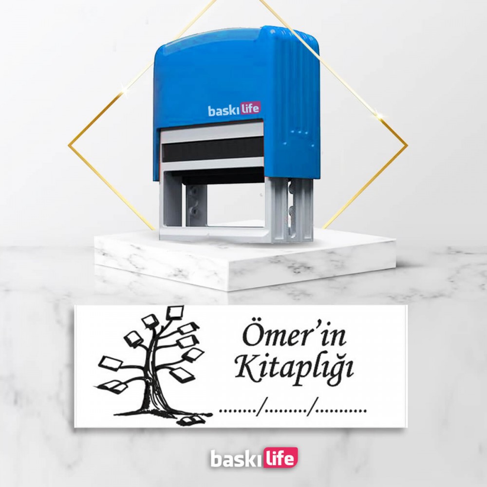 Ağaç Otomatik Kitap Mührü Kitap Damgası Kişiye Özel Kaşe  Ağaç Otomatik Kitap Mührü Kitap Damgası Kişiye Özel Kaşe