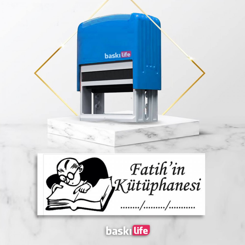 Otomatik Kitap Mührü Kitap Damgası Kişiye Özel Kaşe 