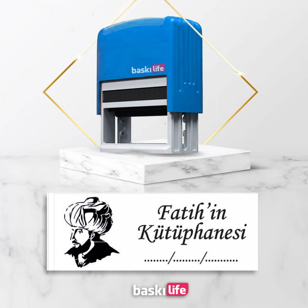 Fatih Sultan Mehmet Otomatik Kitap Mührü Kitap Damgası Kişiye Özel Kaşe  Fatih Sultan Mehmet Otomatik Kitap Mührü Kitap Damgası Kişiye Özel Kaşe