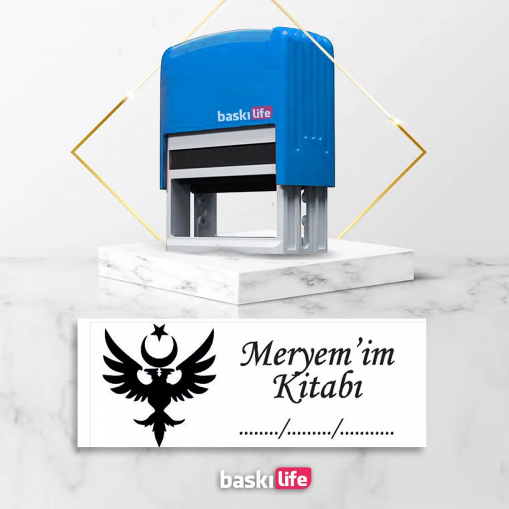 Kartal Otomatik Kitap Mührü Kitap Damgası Kişiye Özel Kaşe 