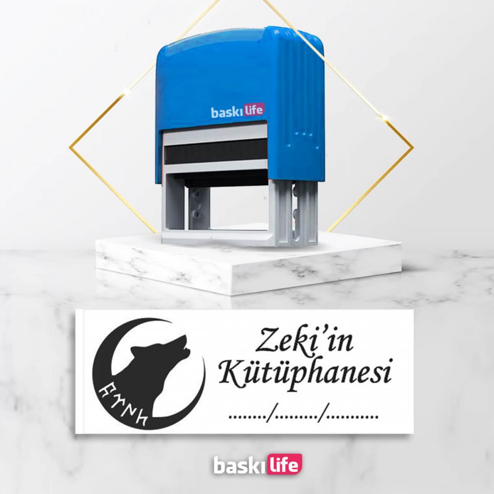 Ay Kurt Otomatik Kitap Mührü Kitap Damgası Kişiye Özel Kaşe  Ay Kurt Otomatik Kitap Mührü Kitap Damgası Kişiye Özel Kaşe
