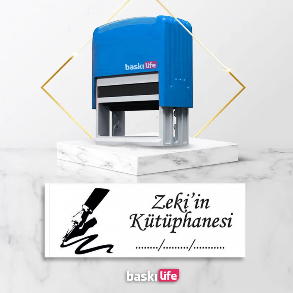 Kalem Otomatik Kitap Mührü Kitap Damgası Kişiye Özel Kaşe 
