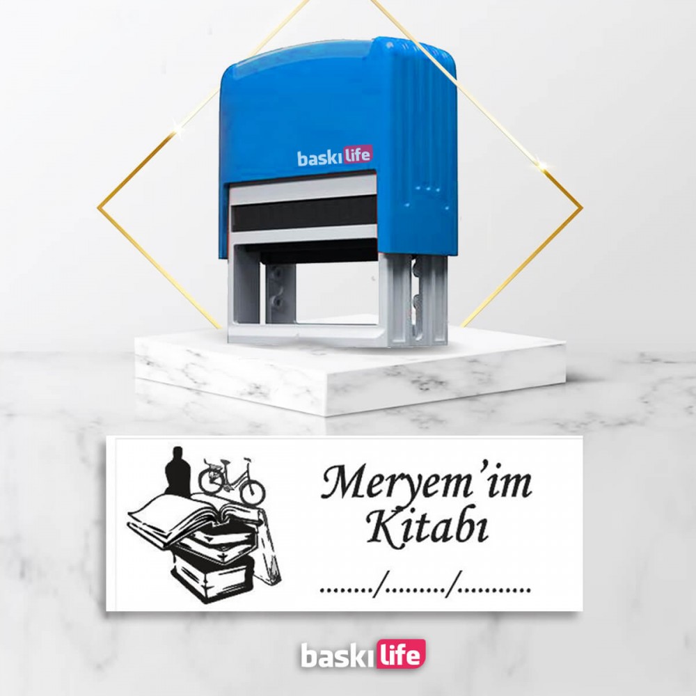 Kitaplar Otomatik Kitap Mührü Kitap Damgası Kişiye Özel Kaşe 