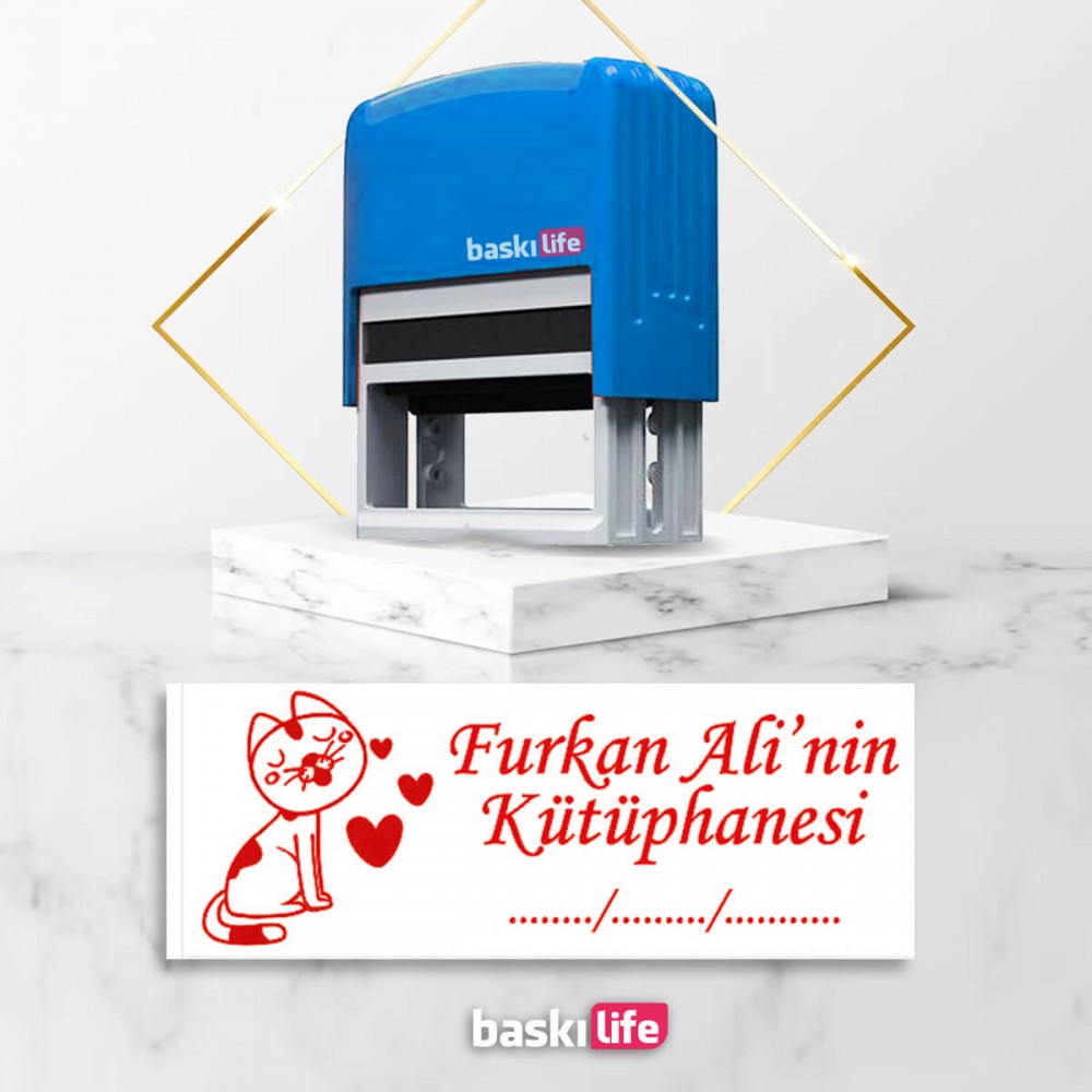 Öğretmen Otomatik Kitap Mührü Kitap Damgası Kişiye Özel Kaşe 