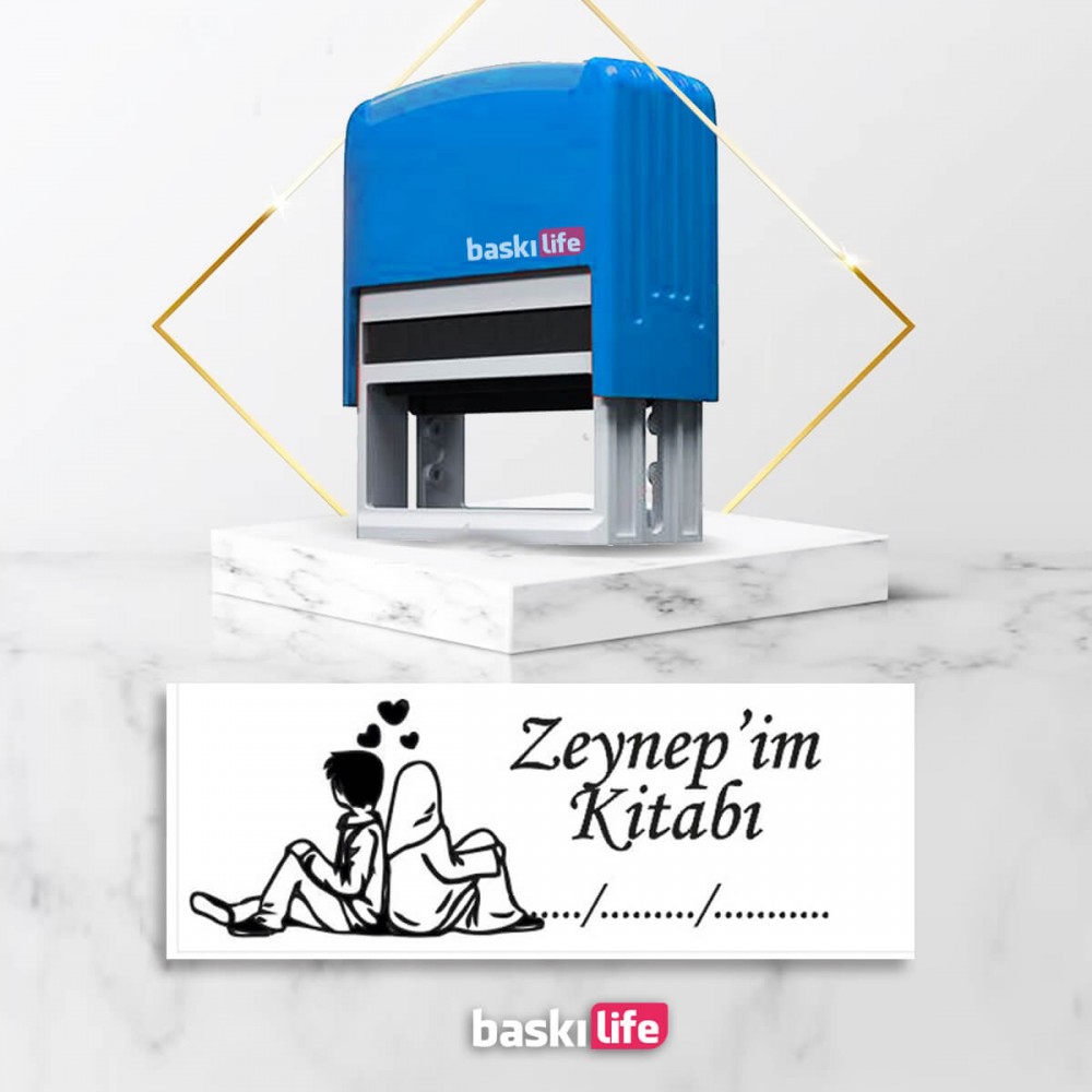 Sevgili Otomatik Kitap Mührü Kitap Damgası Kişiye Özel Kaşe 