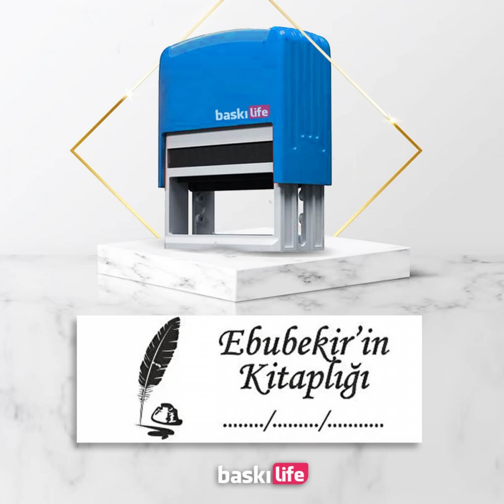 Otomatik Kitap Mührü Kitap Damgası Kişiye Özel Kaşe 590