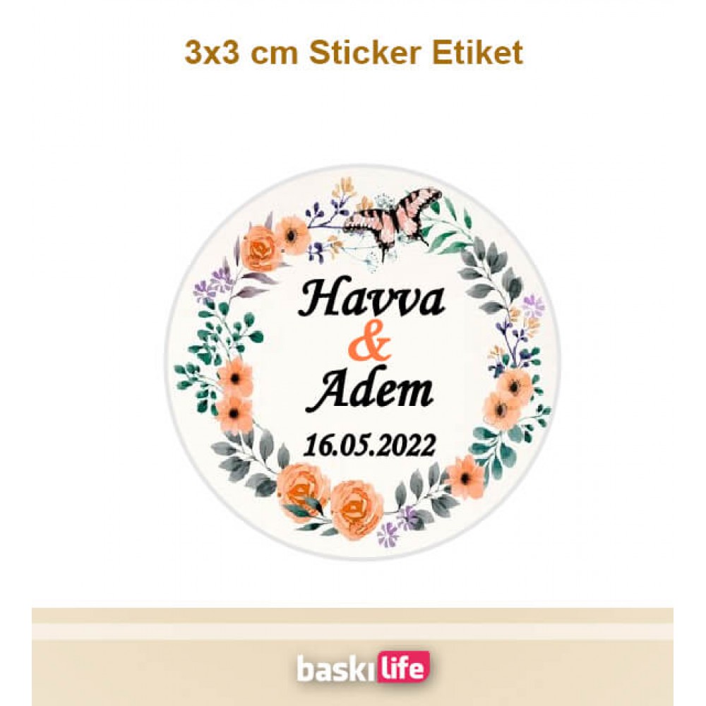 Çikolata Etiketi - Nişan - Kına - Düğün - Söz - (Yapışkanlı) 3x3 cm - 80 Adet Çikolata Etiketi - Nişan - Kına - Düğün - Söz - (Yapışkanlı) 3x3 cm - 80 Adet