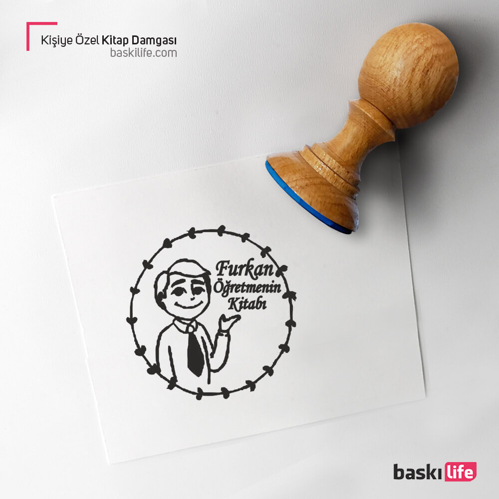 Öğretmen Kişiye Özel Kitap Kaşesi, Kitap Damgası, Kitap Mührü Öğretmen Kişiye Özel Kitap Kaşesi, Kitap Damgası, Kitap Mührü
