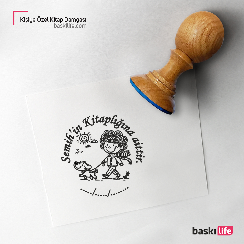 Köpek Gezinti Kişiye Özel Kitap Kaşesi, Kitap Damgası, Kitap Mührü Köpek Gezinti Kişiye Özel Kitap Kaşesi, Kitap Damgası, Kitap Mührü