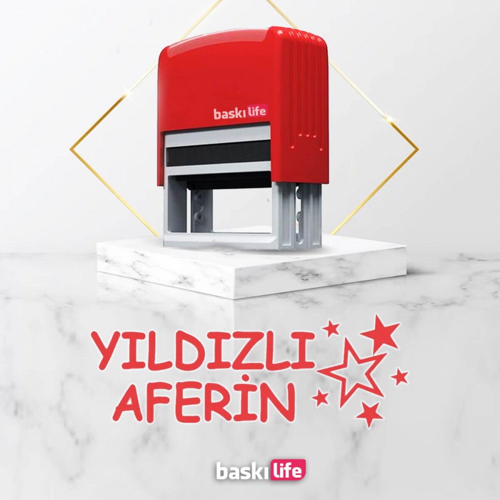 Otomatik Öğretmen Kaşesi Yıldızlı Aferin Otomatik Öğretmen Kaşesi Yıldızlı Aferin