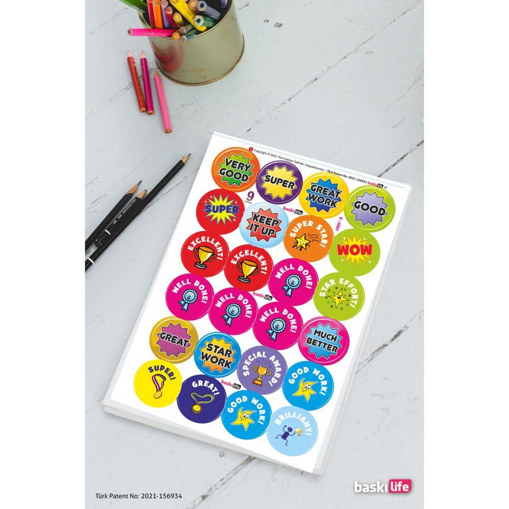 İngilizce Ödev Etiket Sticker Ingilizce Well Done Öğretmen Etiketleri 210 Adet  İngilizce Ödev Etiket Sticker Ingilizce Well Done Öğretmen Etiketleri 210 Adet