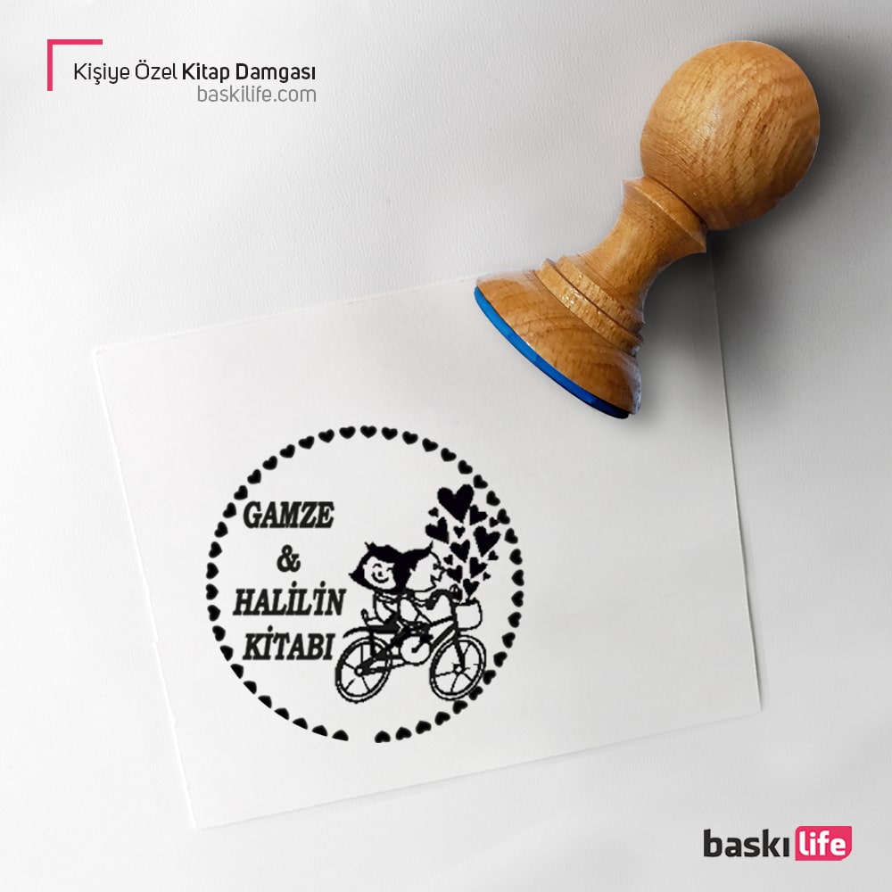 Kişiye Özel Kitap Kaşesi Bisikletli 2