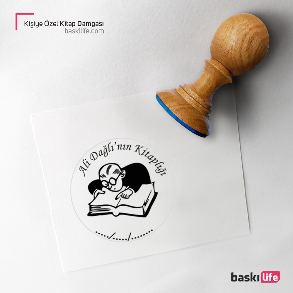 Bilal Kişiye Özel Kitap Kaşesi, Kitap Damgası, Kitap Mührü 128
