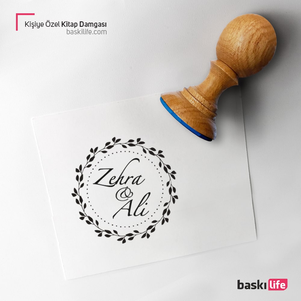 Sevgili Kitap Damgası, Kişiye Özel Kitap Kaşesi, Kitap Damgası, Kitap Mührü