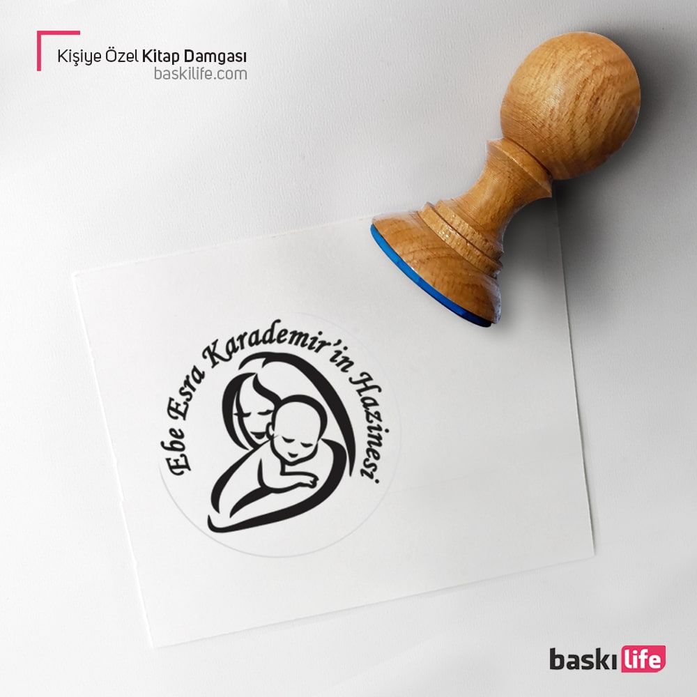 Anne Bebek Kişiye Özel Kitap Kaşesi, Kitap Damgası, Kitap Mührü 137
