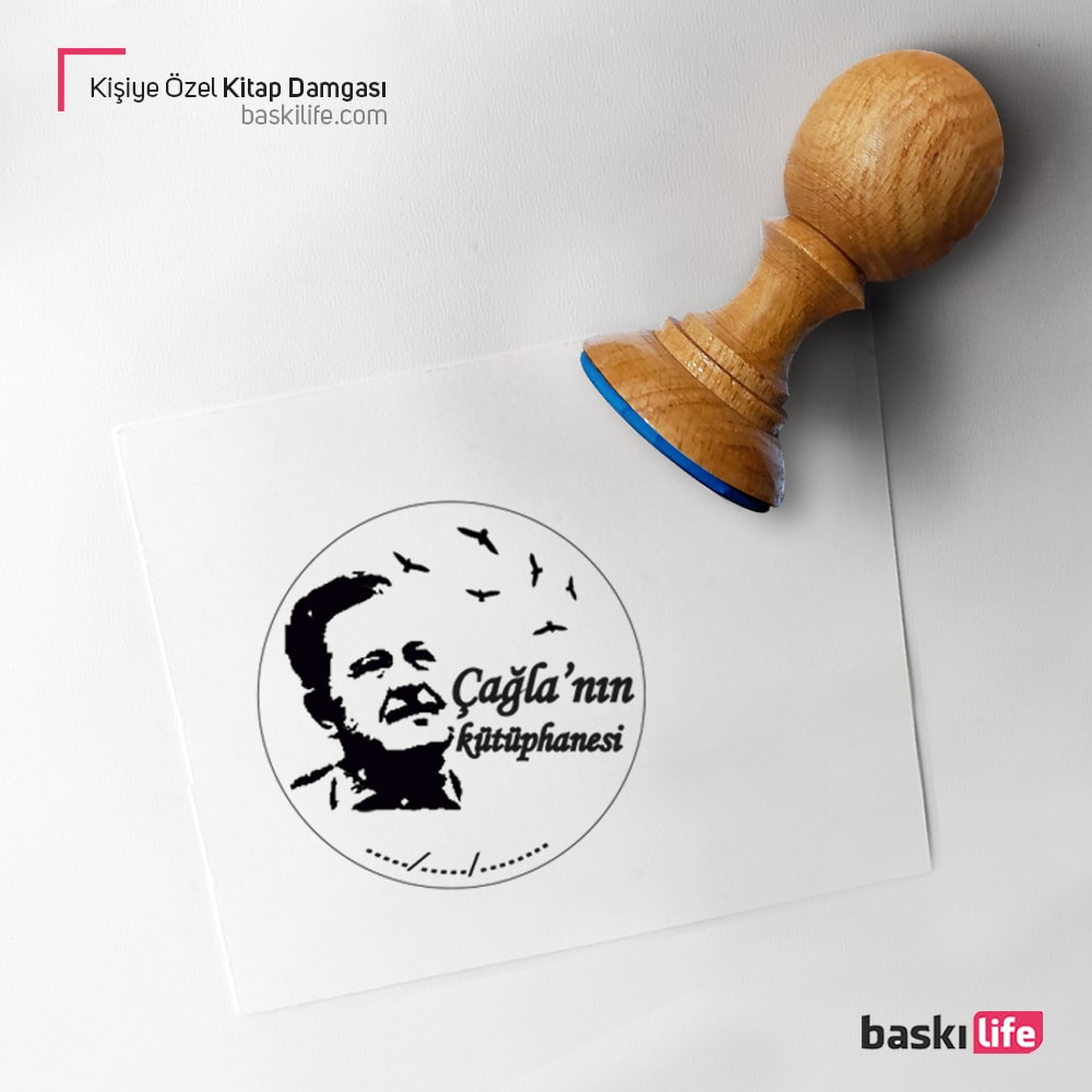 Nazım Hikmet Kişiye Özel Kitap Kaşesi, Kitap Damgası, Kitap Mührü