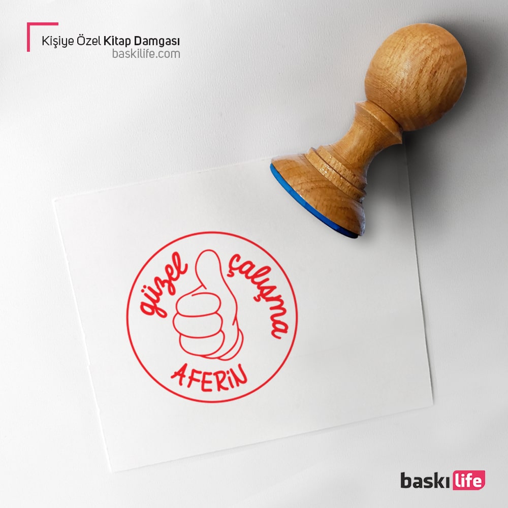 Güzel Çalışma Aferin Öğretmen Kaşesi Yuvarlak