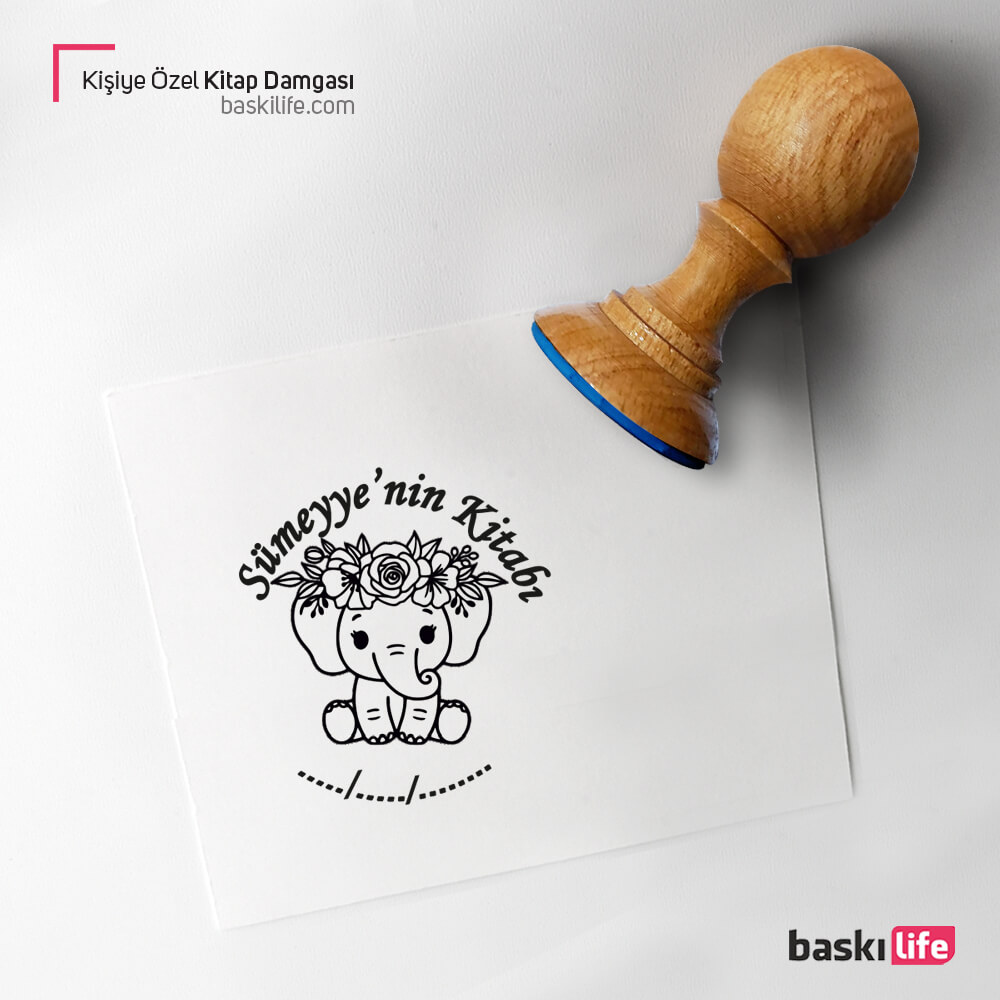 Kişiye Özel Kitap Kaşesi, Kitap Damgası, Kitap Mührü Fil   Kişiye Özel Kitap Kaşesi, Kitap Damgası, Kitap Mührü Fil