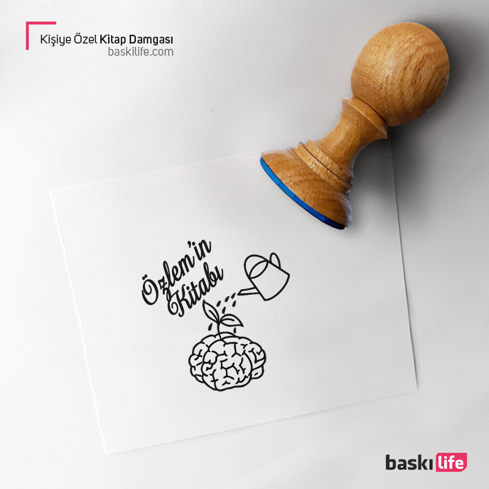 Kişiye Özel Kitap Kaşesi, Kitap Damgası, Kitap Mührü Beyin Çiçek   Kişiye Özel Kitap Kaşesi, Kitap Damgası, Kitap Mührü Beyin Çiçek