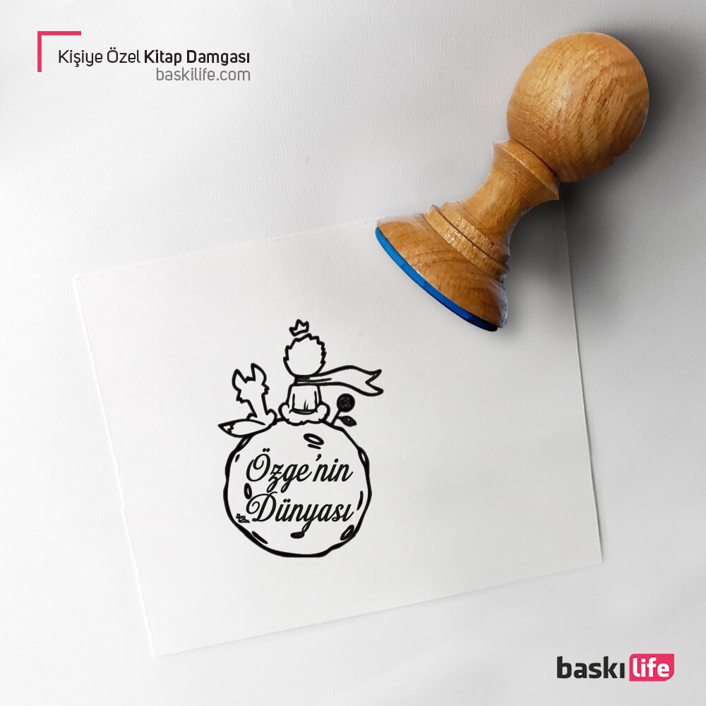 Kişiye Özel Kitap Kaşesi, Kitap Damgası, Kitap Mührü Küçük Prens   Kişiye Özel Kitap Kaşesi, Kitap Damgası, Kitap Mührü Küçük Prens