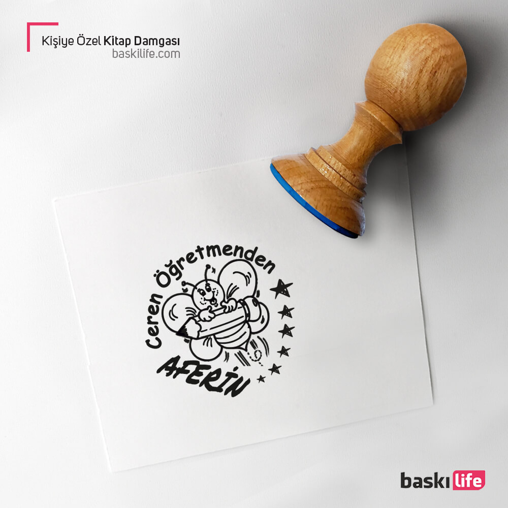 Çalışkan Arı Öğretmen Kaşesi Kişiye Özel Kitap Kaşesi, Kitap Damgası, Kitap Mührü Çalışkan Arı Öğretmen Kaşesi Kişiye Özel Kitap Kaşesi, Kitap Damgası, Kitap Mührü