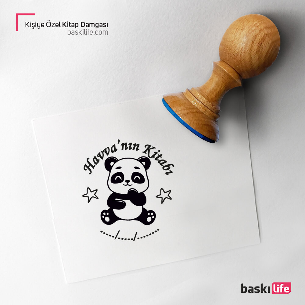 Kişiye Özel Kitap Kaşesi, Kitap Damgası, Kitap Mührü Panda   Kişiye Özel Kitap Kaşesi, Kitap Damgası, Kitap Mührü Panda