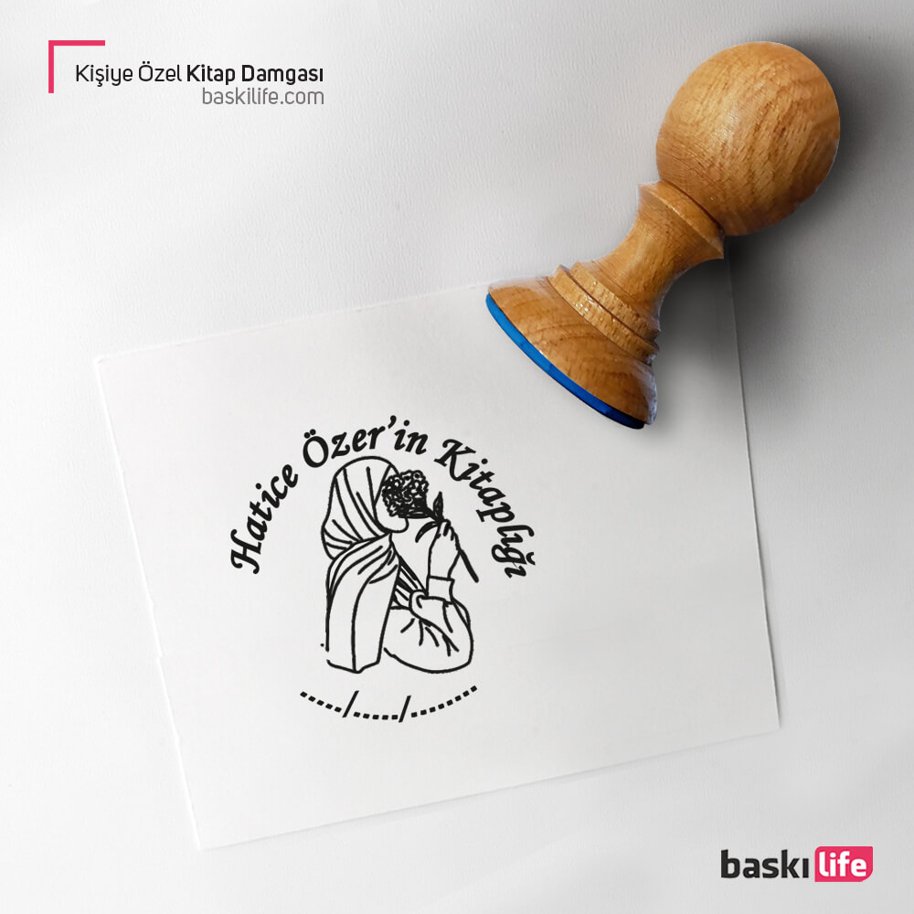 Kişiye Özel Kitap Kaşesi, Kitap Damgası, Kitap Mührü Tesettür Kadın   Kişiye Özel Kitap Kaşesi, Kitap Damgası, Kitap Mührü Tesettür Kadın