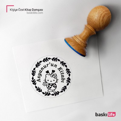 Minik Kedi Kişiye Özel Kitap Kaşesi, Kitap Damgası, Kitap Mührü Minik Kedi Kişiye Özel Kitap Kaşesi, Kitap Damgası, Kitap Mührü