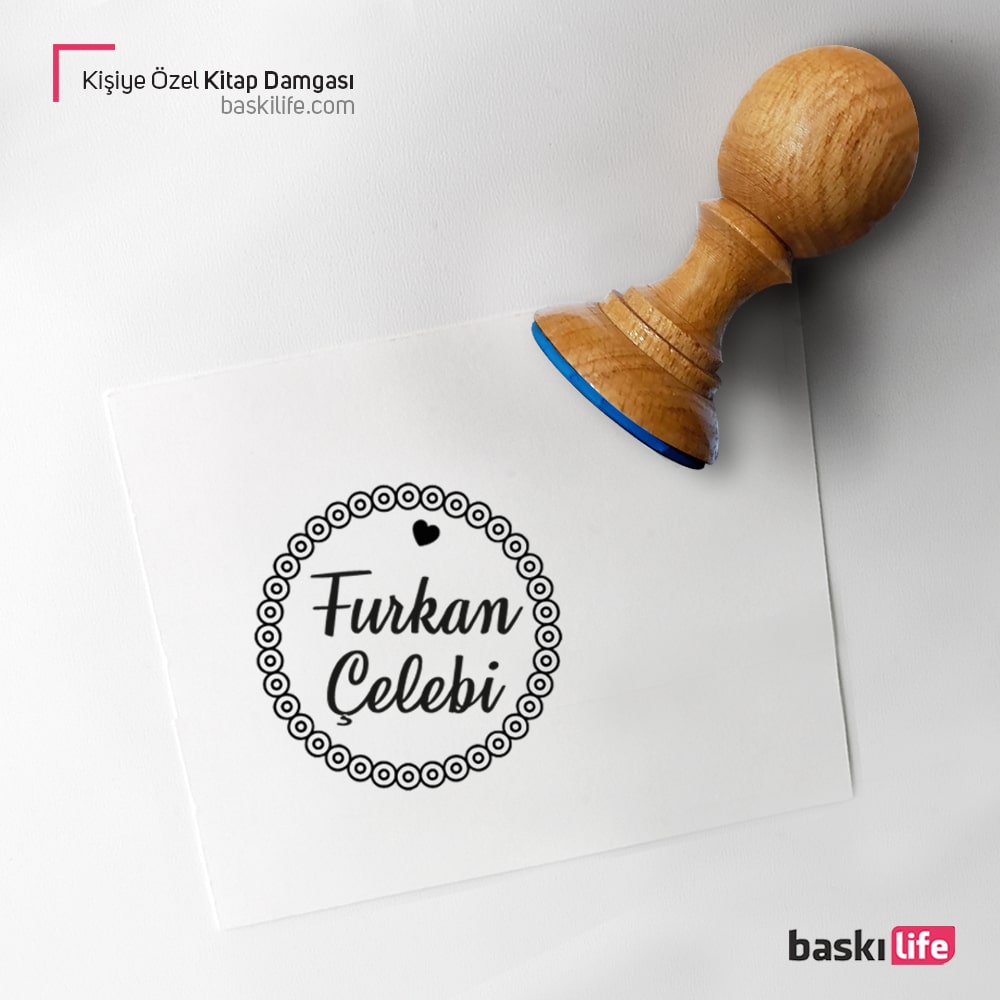 Çerçeve Kişiye Özel Kitap Kaşesi, Kitap Damgası, Kitap Mührü 230