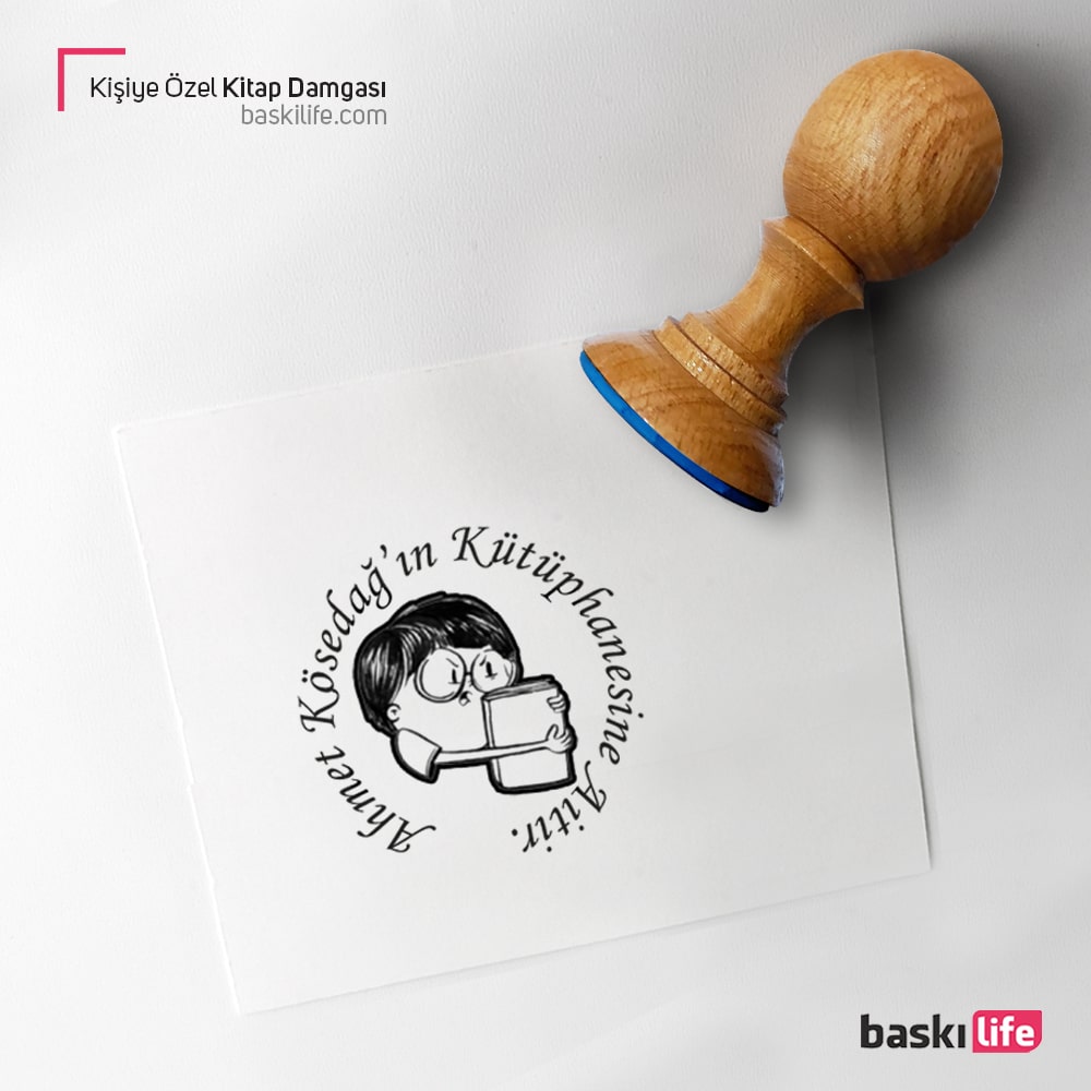 Ahmet'in Kütüphanesine Aittir Kişiye Özel Kitap Kaşesi, Kitap Damgası, Kitap Mührü Ahmet'in Kütüphanesine Aittir Kişiye Özel Kitap Kaşesi, Kitap Damgası, Kitap Mührü