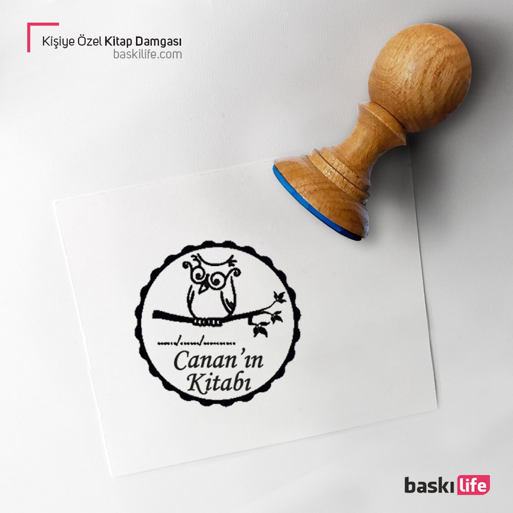 Baykuş Kitap Kaşesi, Kitap Damgası, Kitap Mührü Baykuş Kitap Kaşesi, Kitap Damgası, Kitap Mührü