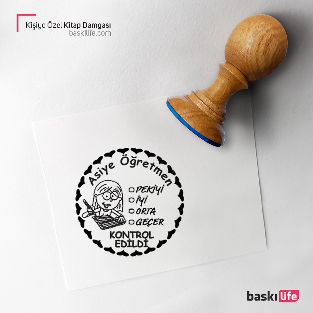 Öğretmen Mührü Aferin Kitap Kaşesi, Kitap Damgası, Kitap Mührü