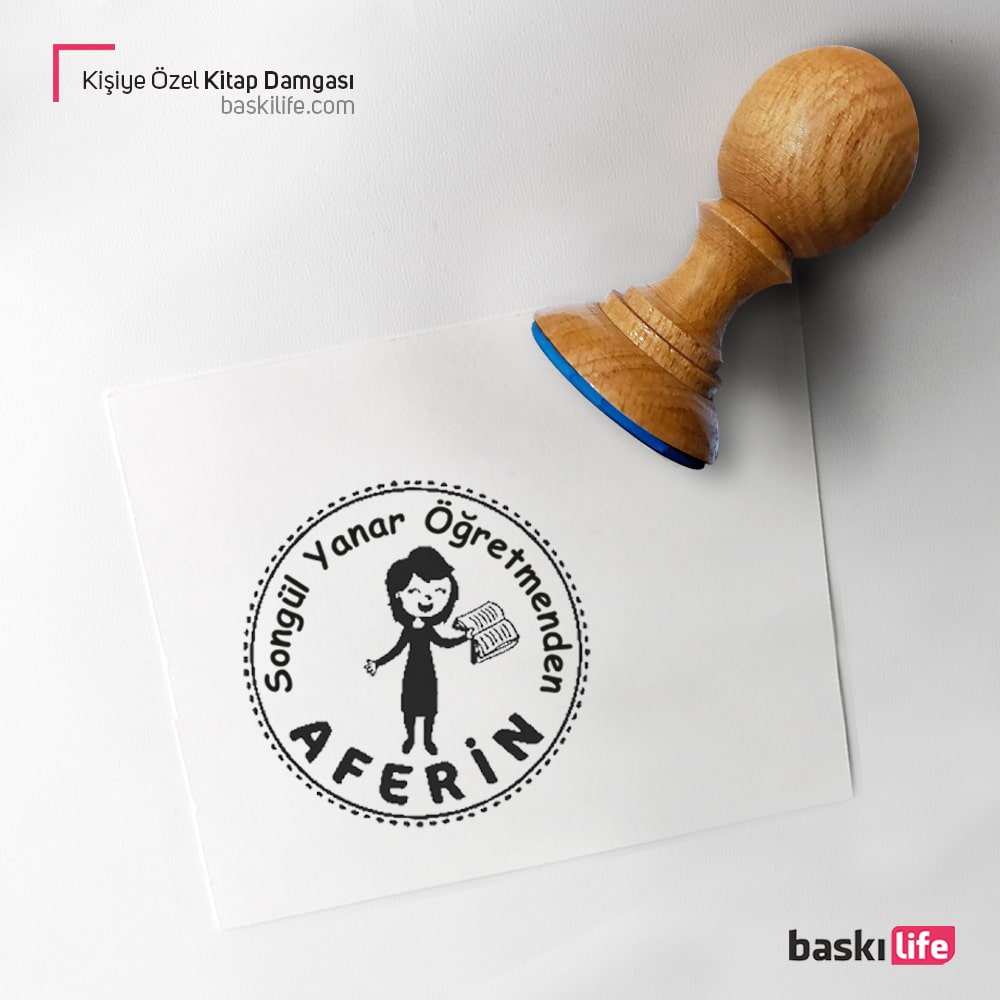 Aferin Öğretmen Mührü Kitap Kaşesi, Kitap Damgası, Kitap Mührü Aferin Öğretmen Mührü Kitap Kaşesi, Kitap Damgası, Kitap Mührü