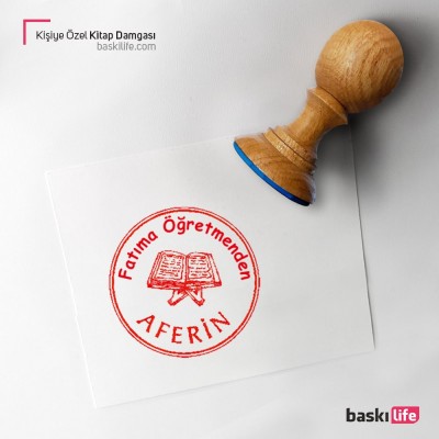 Aferin Öğretmen Kitap Kaşesi, Kitap Damgası, Kitap Mührü