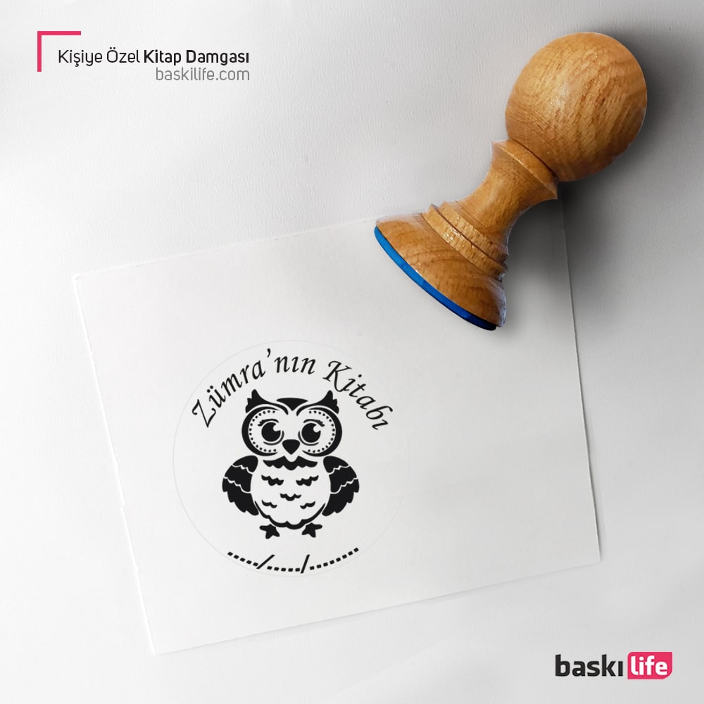Baykuş Mühür Kitap Kaşesi, Kitap Damgası, Kitap Mührü Baykuş Mühür Kitap Kaşesi, Kitap Damgası, Kitap Mührü