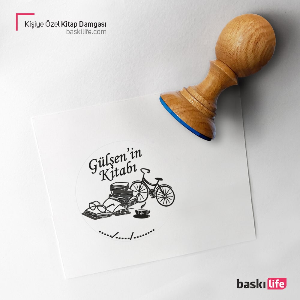Bisiklet Kitaplar Mühür Kitap Kaşesi, Kitap Damgası, Kitap Mührü Bisiklet Kitaplar Mühür Kitap Kaşesi, Kitap Damgası, Kitap Mührü