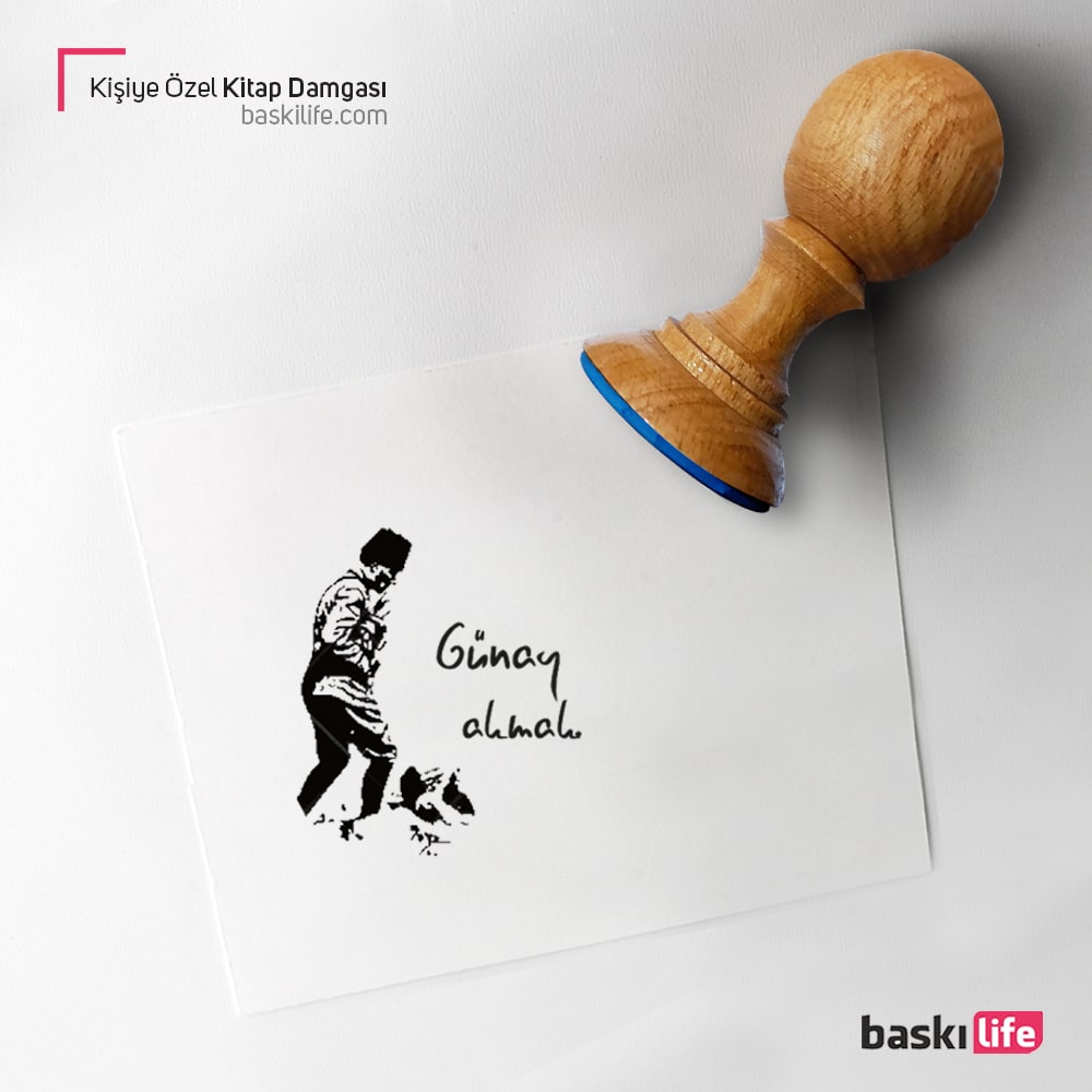 Kişiye Özel Atatürk Kitap Kaşesi, Kitap Damgası, Kitap Mührü 99   Kişiye Özel Atatürk Kitap Kaşesi, Kitap Damgası, Kitap Mührü 99